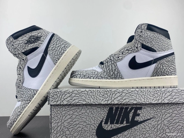 Cheap MAX White Jordan 1 High OG DZ5485-052 Air Cement 0711